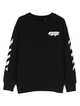 Off-White Kids толстовка с логотипом Arrows, черный