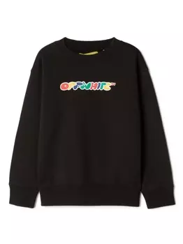 Off-White Kids толстовка с логотипом Arrows, черный