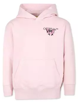 Off-White Kids толстовка с логотипом, розовый