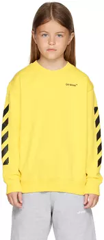 Off-White Kids Желтый резиновый свитшот Arrow