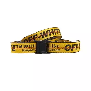 Off-White Классический мини-ремень промышленного назначения Желтый/Черный