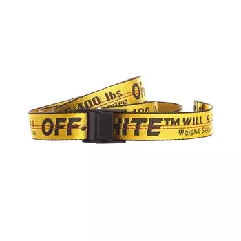 Off-White Классический мини-ремень промышленного назначения Желтый/Черный