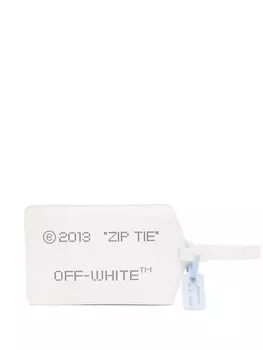 Off-White клатч Zip Tie среднего размера, белый