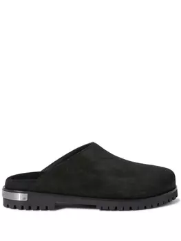 Off-White клоги с логотипом, черный
