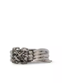 Off-White кольцо Barbed Wire, серебряный