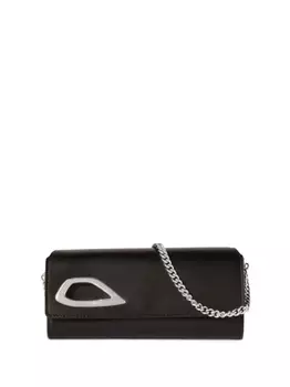 Off-White кошелек Clam на цепочке, черный