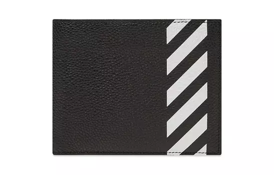 OFF-WHITE Кошелек из коровьей кожи унисекс, черный