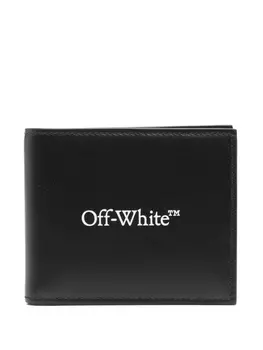 Off-White кошелек с логотипом, черный