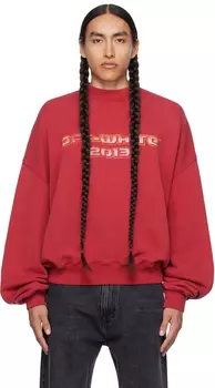 Off-White Красный свитшот с цифрами Bacchus