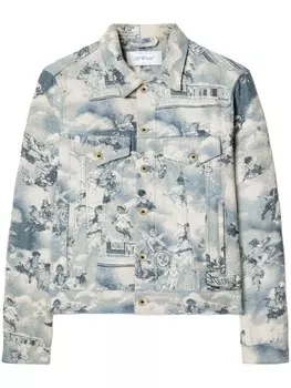 Off-White куртка Fresco Tapestry, синий