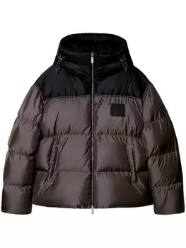 Off-White куртка-пуховик с логотипом, черный