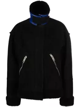 Off-White куртка с мехом, черный