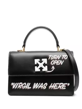 Off-White мини-сумка Jitney 1.4 Virgil Was Here, черный