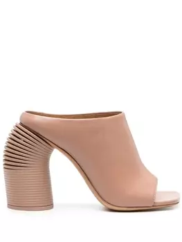 Off-White мюли Runway Spring на скульптурном каблуке, нейтральный цвет