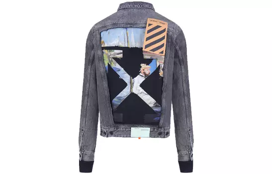 OFF-WHITE Мужская джинсовая куртка, цвет Gray