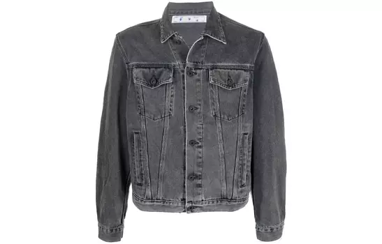 Мужская джинсовая куртка Off-White, серый