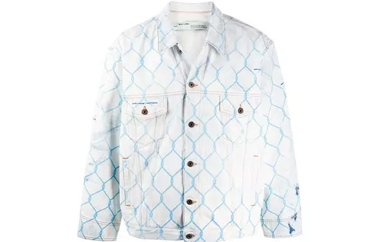 Мужская джинсовая куртка Off-White, голубой