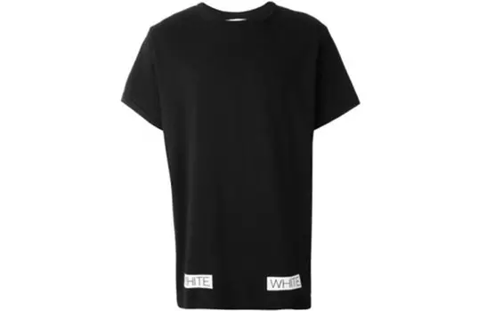 Футболка мужская Off-White Stripe Printing, черный