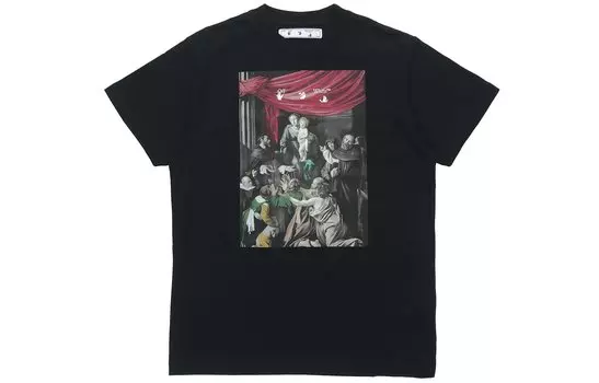 OFF-WHITE Мужская футболка, цвет Black