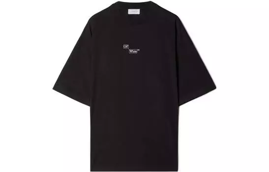 Футболка мужская Off-White с коротким рукавом и принтом, черный
