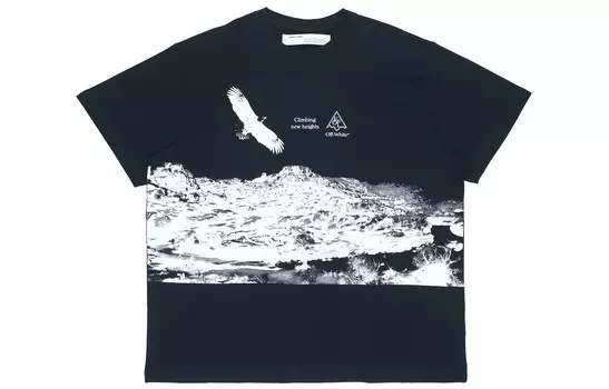 Футболка мужская Off-White с морским принтом, черный