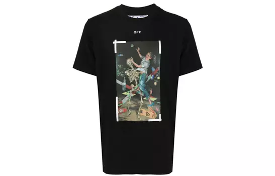 OFF-WHITE Мужская футболка, цвет Black