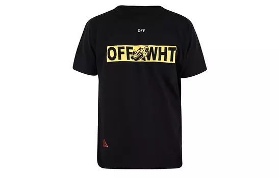 Футболка мужская Off-White SS19, черный / желтый