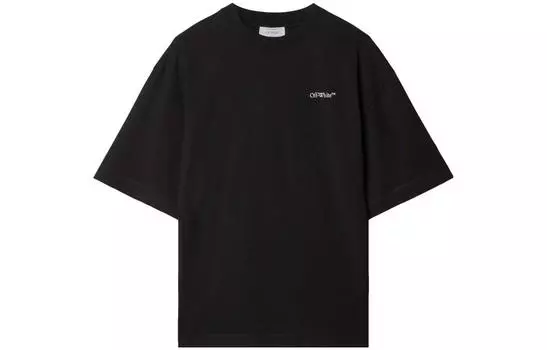 Футболка мужская Off-White с принтом на спине, черный