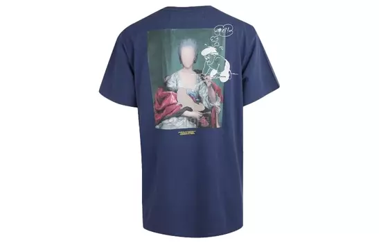 Футболка мужская Off-White с принтом, синий