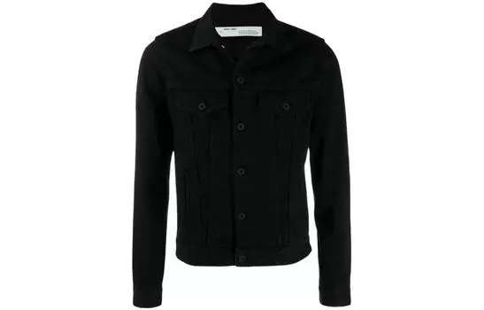 Куртка мужская Off-White с принтом на спине, черный