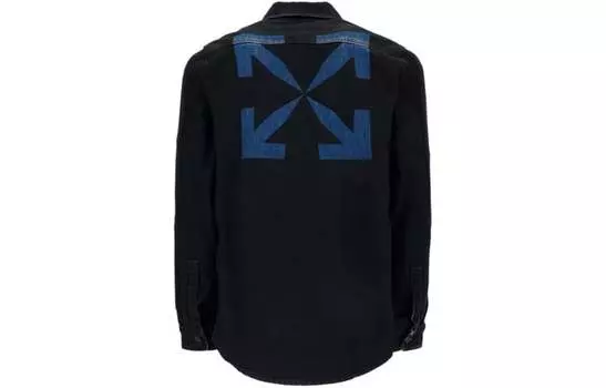 Рубашка мужская Off-White Arrows, черный / синий