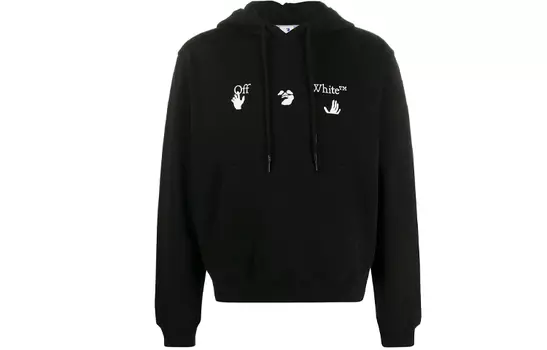 Толстовка мужская Off-White с принтом, черный