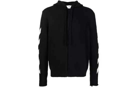 Толстовка мужская Off-White Diagonal Knit Zip, черный