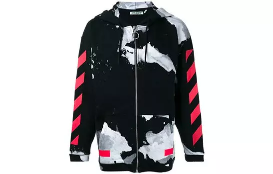 Толстовка мужская Off-White с принтом, черный / красный