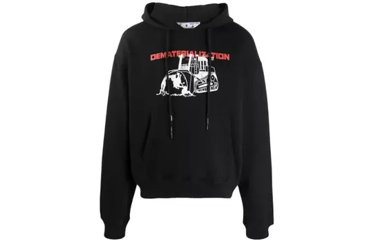 Толстовка мужская Off-White с принтом, черный / белый / красный