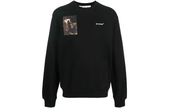 Толстовка мужская Off-White с двойным принтом, черный