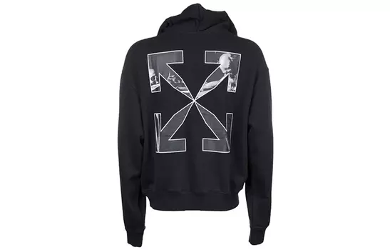 Толстовка мужская Off-White Oversized с принтом, черный
