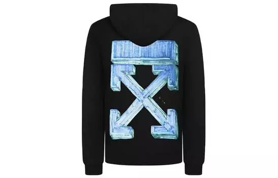 Толстовка мужская Off-White Marker, черный / синий