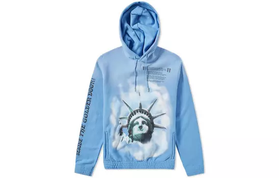 Толстовка мужская Off-White Ss20 с принтом, синий