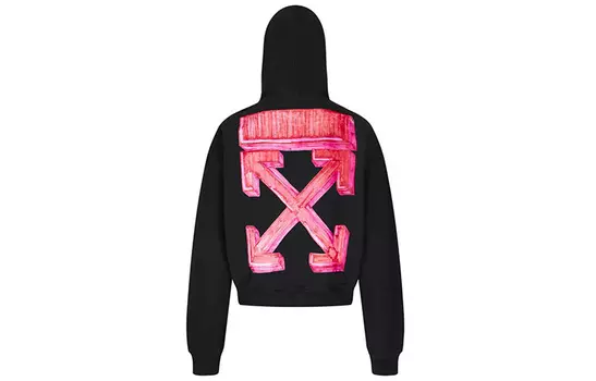 Свитшот мужской Off-White Oversize, черный / розовый