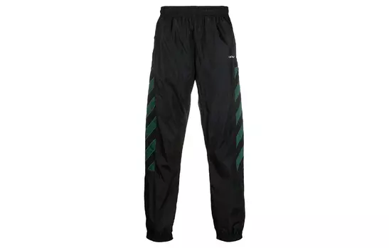 Штаны спортивные Off-White мужские, черный / зеленый