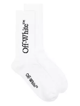 Off-White носки Bookish с логотипом, белый