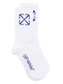 Off-White носки с логотипом Arrows, белый