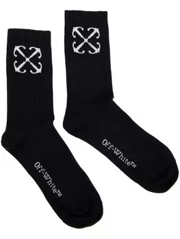 Off-White носки с логотипом Arrows, черный