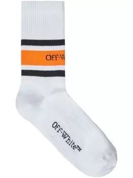 Off-White носки с логотипом, белый