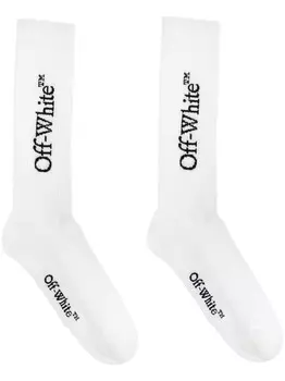 Off-White носки с логотипом, белый
