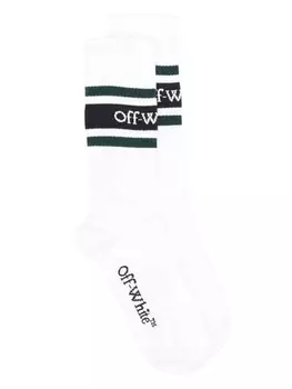 Off-White носки с логотипом, белый