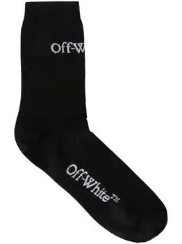 Off-White носки с логотипом, черный