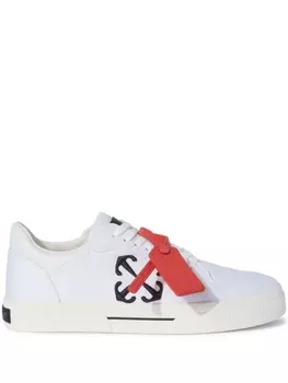 Off-White новые низкие кроссовки из вулканизированного холста, белый