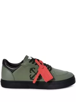 Off-White новые низкие вулканизированные кроссовки, зеленый